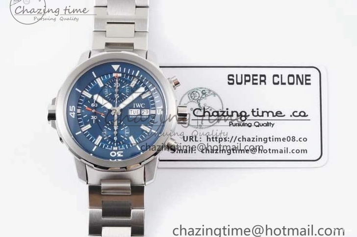 MIROTIME 1218 Aquatimer Chrono SS V6SF 1:1 Best Edition Blue Dial on SS Bracelet A Modern 7032